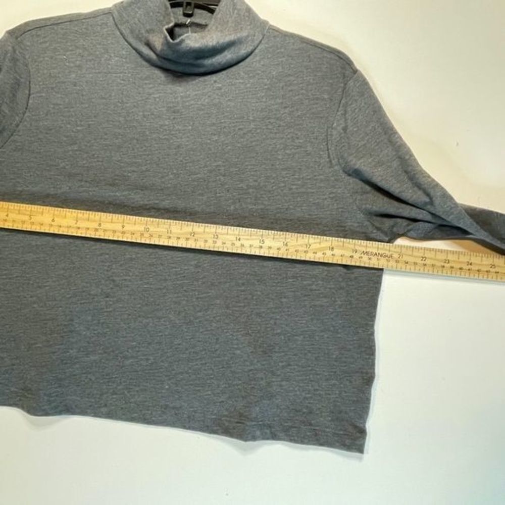 Wild Fable Crop Top Womens Size Large Gray Mock Neck Jersey 90s - Picture 8 of 11